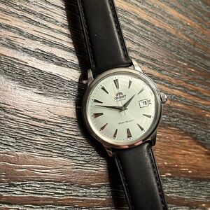 Orient Bambino V1 - 2nd Gen w/ Black Genuine Leather Strap (Not Original Strap)